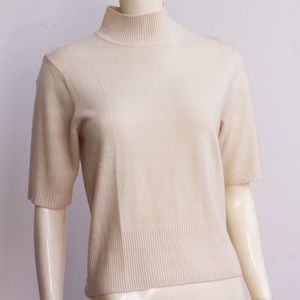 Cream acrylic turtle neck